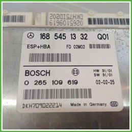 Centralina Controllo Elettronico Stabilita ESP+HBA BOSCH 0265109619 MERCEDES-BENZ Classe A W168 A1685451332 2001 2004