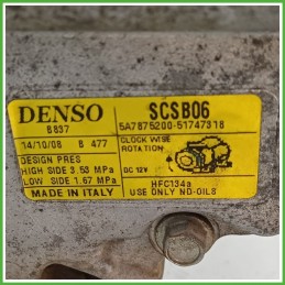 Compressore Clima AC Aria Condizionata DENSO SCSB06 FIAT PANDA 2Q 51747318