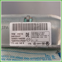 Airbag Laterale Destro DX VOLKSWAGEN TOURAN 1T 1.6 TDI 1T0880742M 2010 2012 TRW 298/10