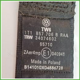 Cintura di Sicurezza Anteriore Sinistro SX (Lato Guida) VOLKSWAGEN TOURAN 1T 1.6 TDI 1T1857705CRAA 2010 2012 TRW 3301-4051