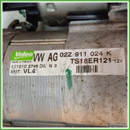 Motorino Avviamento VALEO TS18ER121 VOLKSWAGEN TOURAN 1T 02Z911024K
