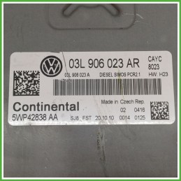 Centralina Motore Iniezione ECU CONTINENTAL 5WP42838AA VOLKSWAGEN TOURAN 1T 1.6 TDI 77kw 03L906023AR1T0 2010 2012