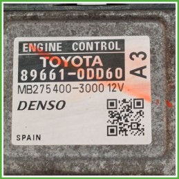 Centralina Motore Iniezione ECU DENSO MB275400-3000 TOYOTA YARIS 1.3 74kw 896610DD60 2005 2012