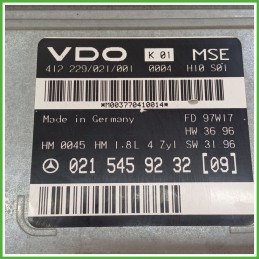 Centralina Motore Iniezione ECU VDO 412229/021/001 MERCEDES-BENZ Classe C W/S202 90kw A0215459232 1993 2002