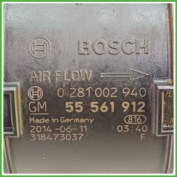 Debimetro Misuratore Massa Aria BOSCH 0281002940 OPEL ASTRA P10 1.7 55561912 2009 2015