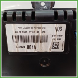 Quadro strumenti contachilometri tachimetro VDO A2C53349080 SEAT IBIZA 6J 1.6 TDI 6J0920801AU