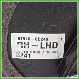 Specchio Specchietto Retrovisore Destro DX GOFFRATO TOYOTA YARIS 2005 2012 MAGNA Originale Usato