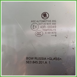 Cristallo Laterale Scendente Anteriore Sinistro SX SKODA OCTAVIA 5E 5 Porte 5E0845201A 2016 2019