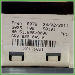 Comandi Clima AC Riscaldamento Condizionatore PREH 8076 VOLKSWAGEN POLO 6R 1.2 TDI 6R0820045N 2009 2012