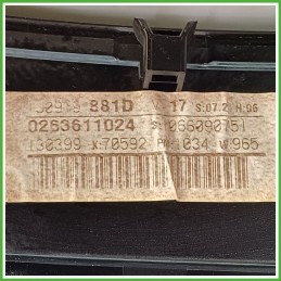 Quadro strumenti contachilometri tachimetro MOTOMETER 0263611024 VOLKSWAGEN GOLF 1J 1.9 TDI 1J0919880DV