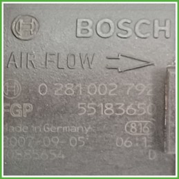 Debimetro Misuratore Massa Aria BOSCH 0281002792 FIAT GRANDE PUNTO 2Y 1.3 MJT 71793250 2005 2008