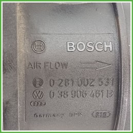 Debimetro Misuratore Massa Aria BOSCH 0281002531 VOLKSWAGEN GOLF 1K 1.9 TDI 6X0971921 2003 2009