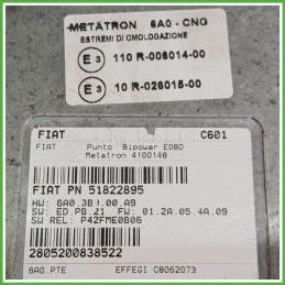 Centralina Motore Iniezione GAS METATRON 4100148 FIAT PUNTO CLASSIC 2U 1.2 44kw 51822895 2007 2011