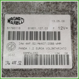 Centralina Motore Iniezione ECU MAGNETI MARELLI IAW4AF.S2 FIAT PANDA 2Q 1.2 44kw 51793116 2003 2010