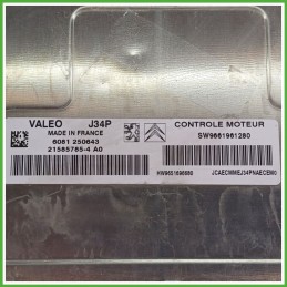 Centralina Motore Iniezione ECU VALEO 21585785-4AO CITROEN C3 2a Serie 1.1 44kw 6081250643 2005 2010
