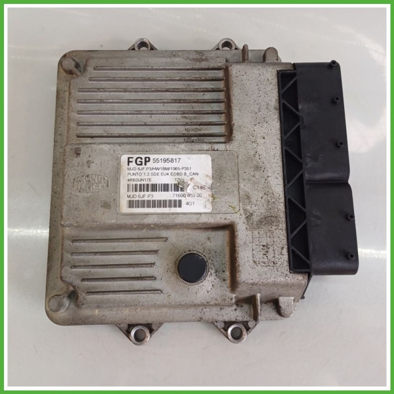 Centralina Motore Iniezione ECU MAGNETI MARELLI MJD6JF.P3 FIAT PUNTO 2U 1.3 16V MJT 51kw 55195817 2003 2007