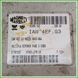 Centralina Motore Iniezione ECU MAGNETI MARELLI IAW4EF.G3 FIAT MULTIPLA 1F 1.6 16V 76kw 51761337 2004 2012