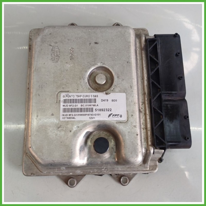 Centralina Motore Iniezione ECU MAGNETI MARELLI MJD8F2.G1 FIAT PUNTO EVO 3J 1.3 55kw 51892322 2009 2013