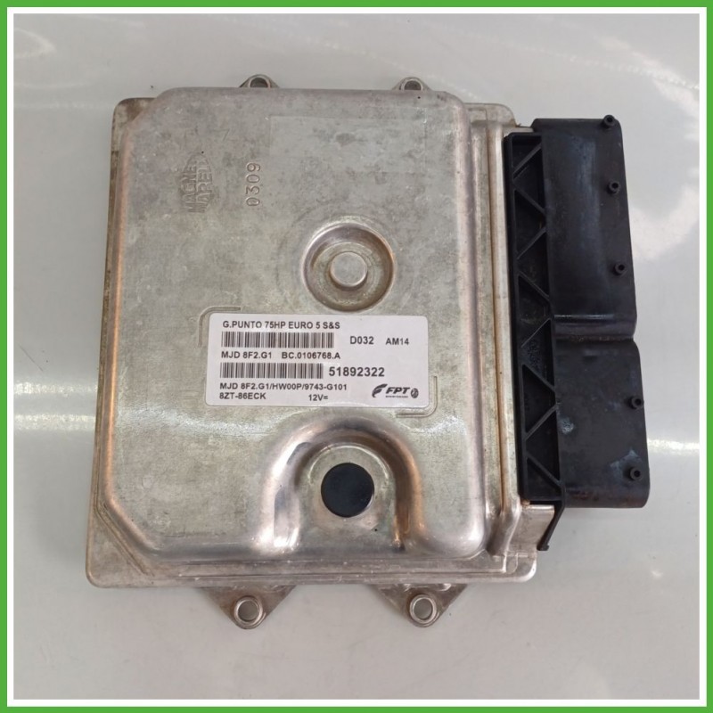 Centralina Motore Iniezione ECU MAGNETI MARELLI MJD8F2.G1 FIAT PUNTO EVO 3J 1.3 55kw 51892322 2009 2013