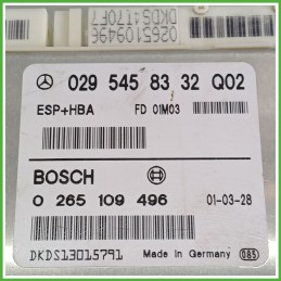 Centralina Controllo Elettronico Stabilita ESP+HBA BOSCH 0265109496 MERCEDES-BENZ Classe A W168 A1661500379 1997 2001