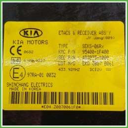 Centralina Immobilizzatore KIA SEKS-06RX KIA SPORTAGE 2a Serie 2.0 16V 954001F400 2004 2008