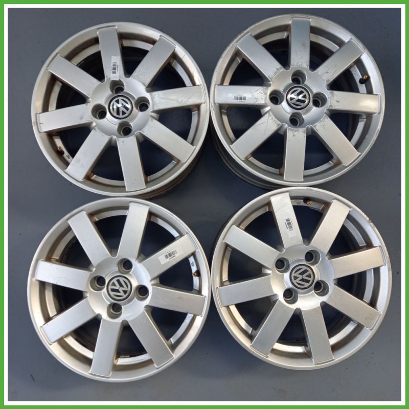 Cerchi in Lega VOLKSWAGEN POLO 3a Serie (dal 11/1994 al 09/2001) 15 pollici 15" 6.0J 4x100 ET 45 4pz originali usati