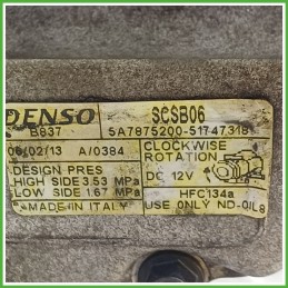 Compressore Clima AC Aria Condizionata DENSO SCSB06 FIAT PANDA 2Q 71797201