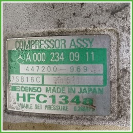 Compressore Clima AC Aria Condizionata DENSO 7SD16C MERCEDES-BENZ Classe C W/S202 A0002307011
