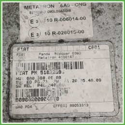 Centralina Motore Iniezione GAS METATRON 4100147 FIAT PANDA 3U 1.2 44kw 51822896 2009 2011