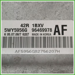 Centralina Motore Iniezione ECU SIEMENS 5WY5956G CHEVROLET (DAEWOO) AVEO T250 1.2 62kw 96469975 2008 2012