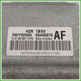 Centralina Motore Iniezione ECU SIEMENS 5WY5956G CHEVROLET (DAEWOO) AVEO T250 1.2 62kw 96469978 2008 2012