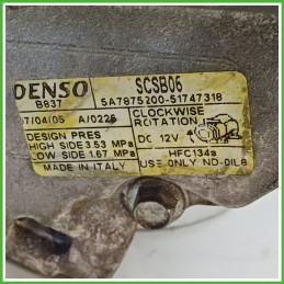 Compressore Clima AC Aria Condizionata DENSO SCSB06 FIAT BRAVO 3L 71797201