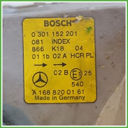 Faro Fanale Proiettore Anteriore Destro DX BOSCH 0301152201 MERCEDES-BENZ Classe A W168 A1688201061 Usato
