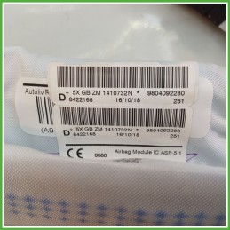 Airbag Laterale Destro DX PEUGEOT 2008 9804092280 2016 2017 AUTOLIV 8422168
