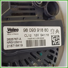 Alternatore VALEO 2625767-A PEUGEOT 2008 9809391880