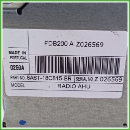 Autoradio FORD FIESTA CB1 1.4 16V 1846847 2008 2013 FOMOCO FDB200A