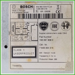 Autoradio ALFA ROMEO MiTo X6 1.3 JTDm 156091908 2008 2011 BOSCH 7649364316