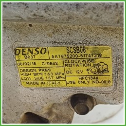 Compressore Clima AC Aria Condizionata DENSO SCSB06 LANCIA YPSILON TE 71797201
