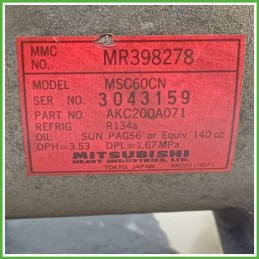 Compressore Clima AC Aria Condizionata MITSUBISHI MR398278 MITSUBISHI SPACE STAR MR460070