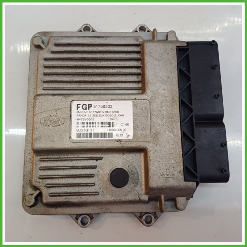 Centralina Motore Iniezione ECU MAGNETI MARELLI MJD6JF.S1 FIAT PANDA 2Q 1.3 16V 51kw 51758203 2003 2010