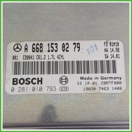 Centralina Motore Iniezione ECU BOSCH 0281010793 MERCEDES-BENZ Classe A W168 CDI 70kw A6681530279 2001 2004