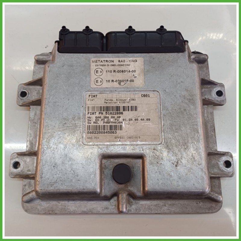 Centralina Motore Iniezione GAS METATRON 6A0-CNG FIAT PANDA 2Q 1.2 44kw 51822896 2003 2010