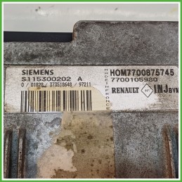 Centralina Motore Iniezione ECU SIEMENS S115300202A RENAULT MEGANE 1a Serie 1.6 66kw 7700111772 1996 1999