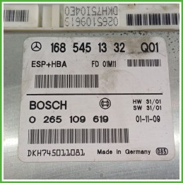 Centralina Controllo Elettronico Stabilita ESP+HBA BOSCH 0265109619 MERCEDES-BENZ Classe A W168 CDI A1685451332 2001 2004