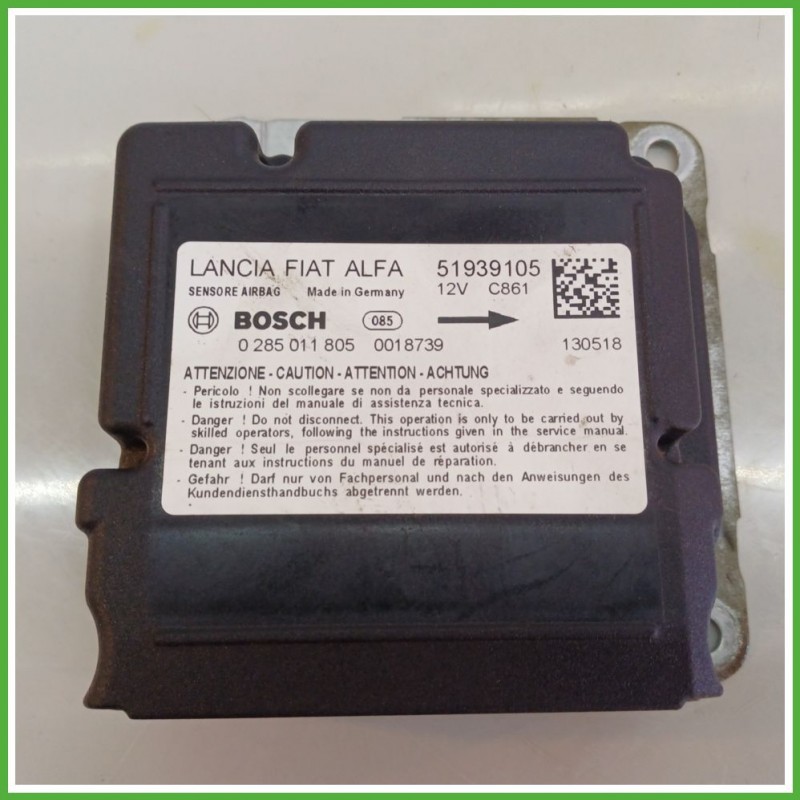 Centralina Airbag BOSCH 0285011805 LANCIA YPSILON TK 1.2 51939105 2011 2016