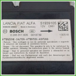 Centralina Airbag BOSCH 0285011805 LANCIA YPSILON TK 1.2 51939105 2011 2016