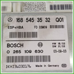 Centralina Controllo Elettronico Stabilita ESP+HBA BOSCH 0265109630 MERCEDES-BENZ Classe A Lunga V168 CDI A1685453532 2001