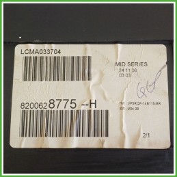 Quadro strumenti contachilometri tachimetro VISTEON VP5RQF-14B115-BR RENAULT CLIO 3a Serie 1.2 16V 8201060305