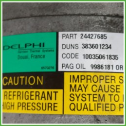 Compressore Clima AC Aria Condizionata DELPHI 6570276 OPEL CORSA X01 24427685