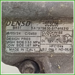 Compressore Clima AC Aria Condizionata DENSO SCSC06 FIAT 500 3P 52060460